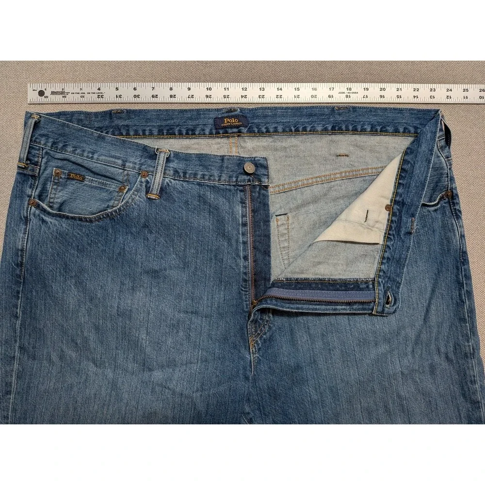 Polo Ralph Lauren Men's 46x30 Blue Denim Straight Leg Jeans